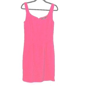 Bird Bruton Street "Pistol Pink" Crepe Shift Dress in Size M (NWT)